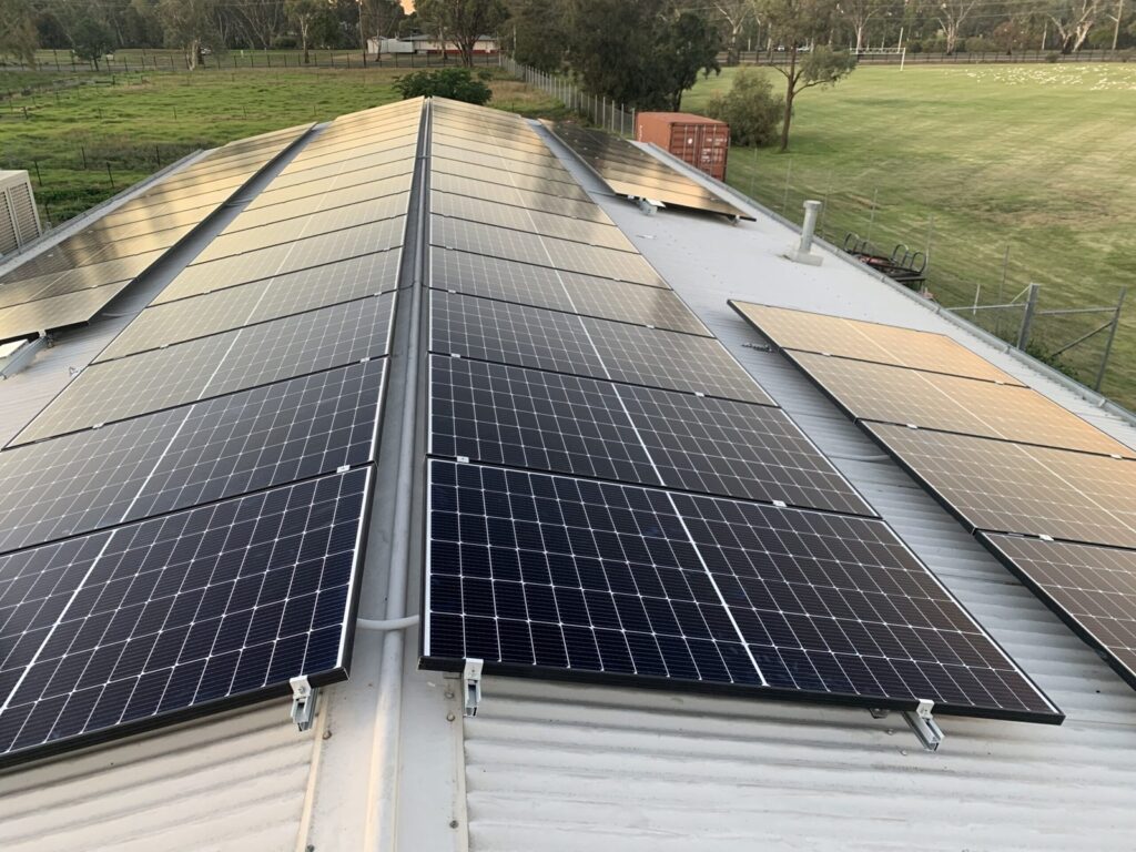 Solar on a rural shed roof, Central West NSW